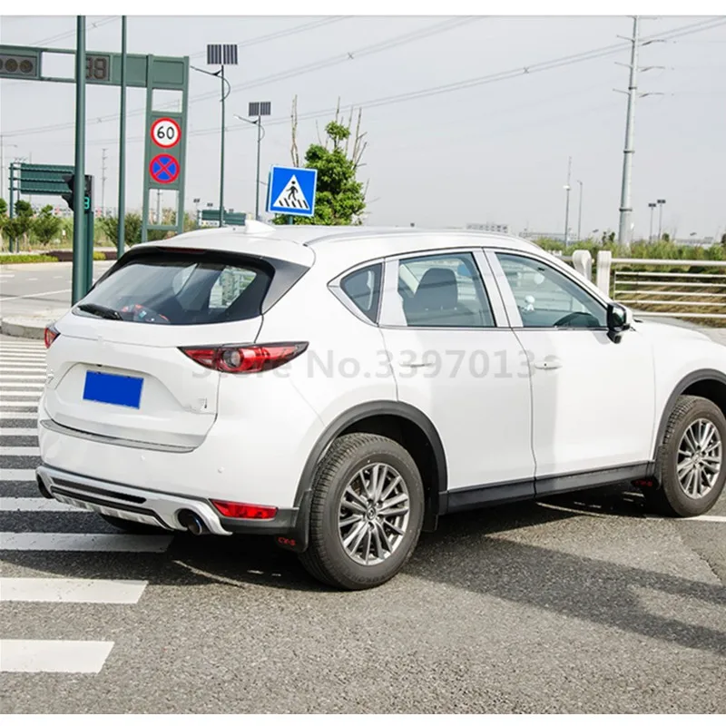 Автомобильный Стайлинг для Mazda CX-5 CX5 Передний+ задний бампер диффузор бампер Защита для губ защитная накладка ABS хромированная отделка