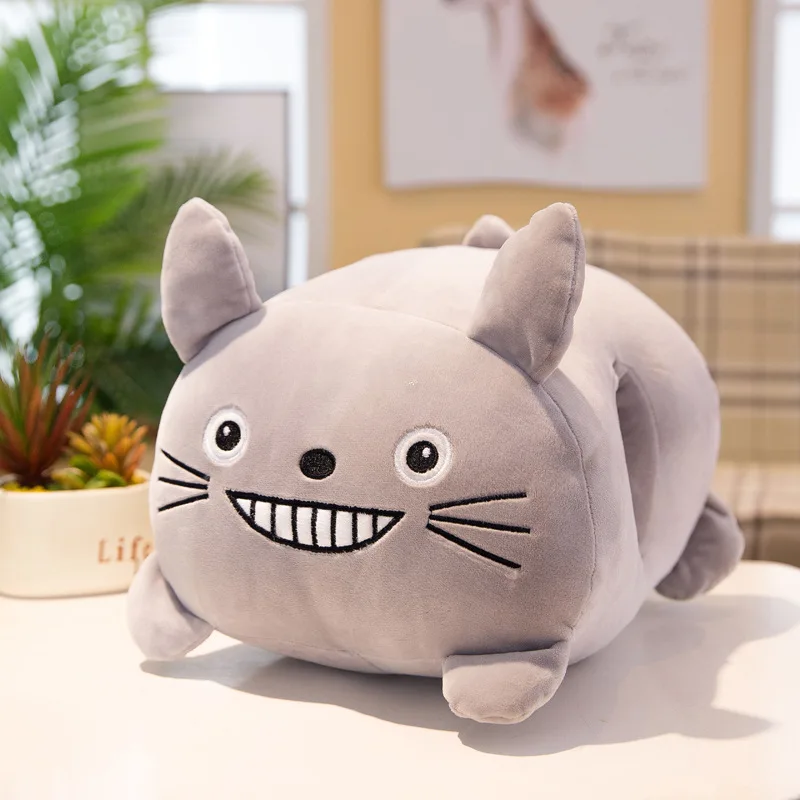 Smiley totoro Зима Мультфильм Рука теплая плюшевая игрушка кукла карманник Подушка теплая рука офис гостиная спальня теплый удобный подарок для детей - Цвет: Smiley totoro