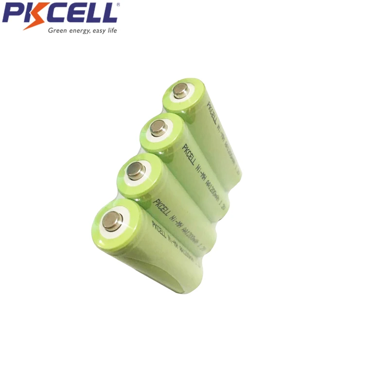 10 шт. PKCELL AA NIMH батарея aa 1200MAH 1 2 V перезаряжаемые батареи 2A кнопочный Топ без PCM