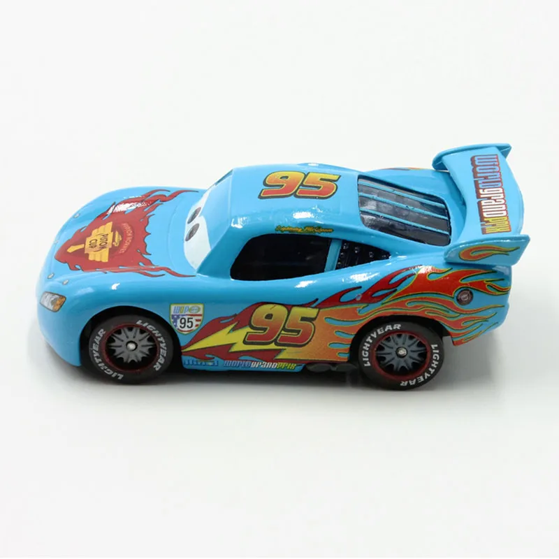 Disney Pixar Машинки Синий поршневые Кубка Lightning McQueen Diecast металлические милый