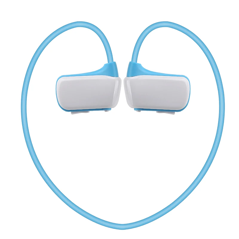 White and blue Дешевый беспроводной музыкальный проигрыватель 8G/16G/32G Bluetooth MP3 наушники bt спортивные наушники mp3-плеер - Цвет: White and blue