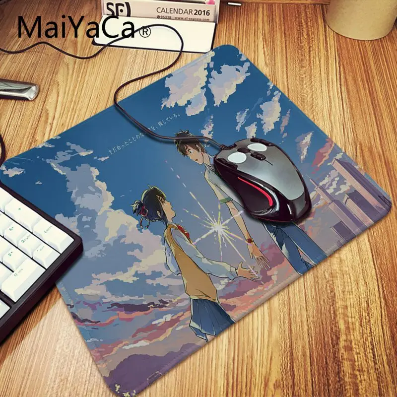 MaiYaCa анимационный коврик для мыши с вашим именем Kimi No Na Wa противоскользящий Аниме