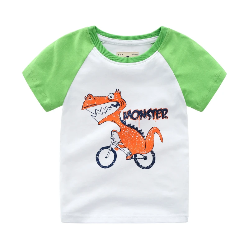 Baby Summer Top Boys T Shirt Kids Clothes Tiny Cottons Cartoon Dinosaur Funny Shirts tshirt Tee Enfant Garcon | Детская одежда и