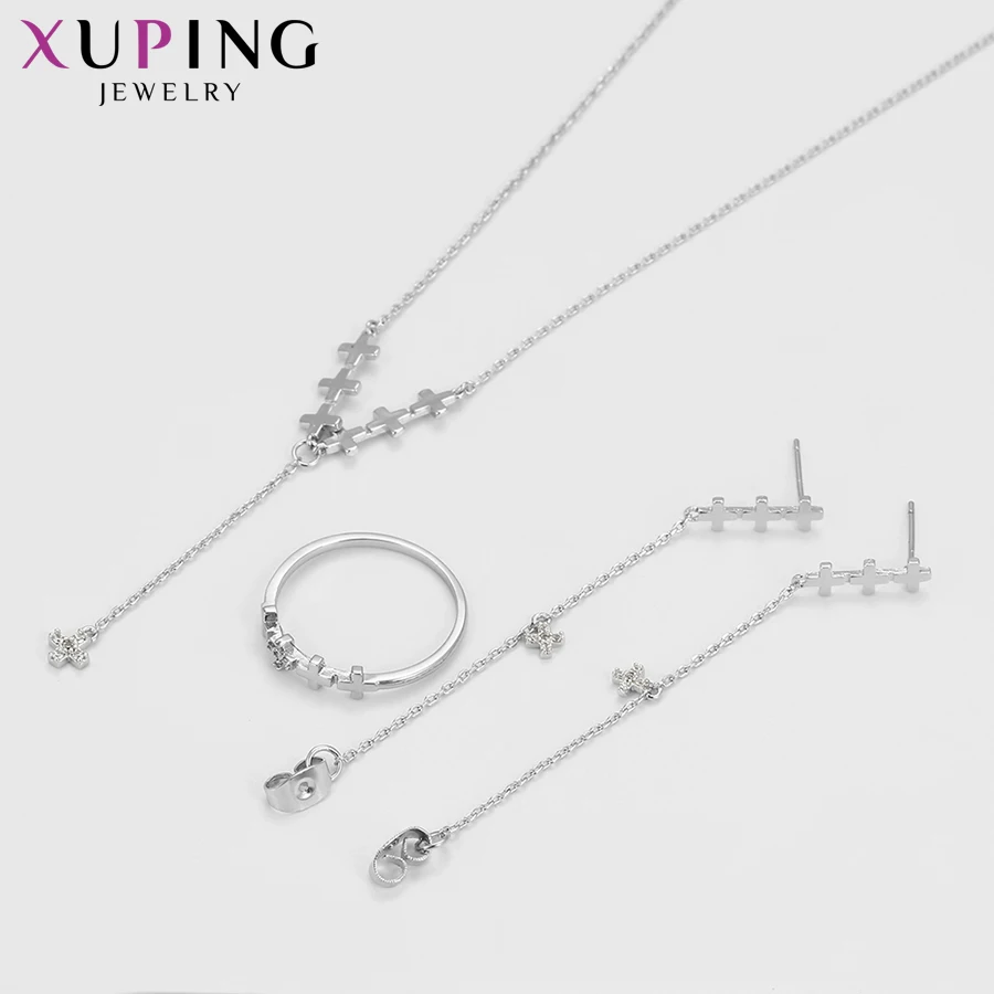 Модные милые изысканные ювелирные наборы Xuping в форме Креста из экологичной меди