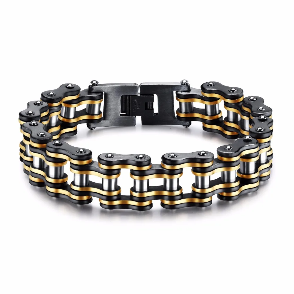 7 морей Для мужчин велосипед браслет цепочка Нержавеющая сталь Байкер Мотоцикл