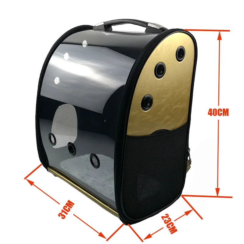 

2019 New style cat bag Transparent Breathable cat carrier Foldable Travel Bag Puppy Carrying Mesh Shoulder Pet Bags