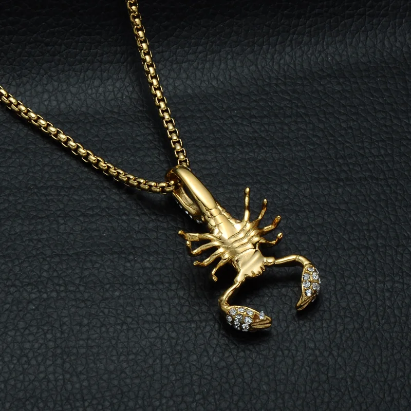 Хип хоп Bling Iced Out кубического циркония ожерелье в виде животного титана из