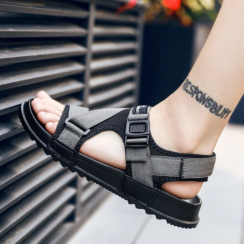 Модные мужские пляжные сандалии коллекция 2019 года летние сандалии-гладиаторы