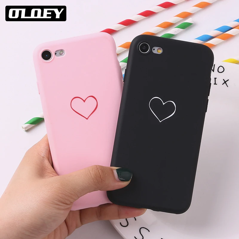 Для iPhone 12 Mini 11 Pro 6 6S 8 8Plus X 7 7Plus XS Max Мягкий силиконовый чехол Fundas Coque для пары сердце