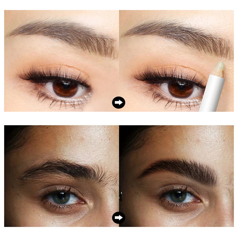 3D карандаш для бровей водостойкий макияж стойкий белые брови восковая ручка с