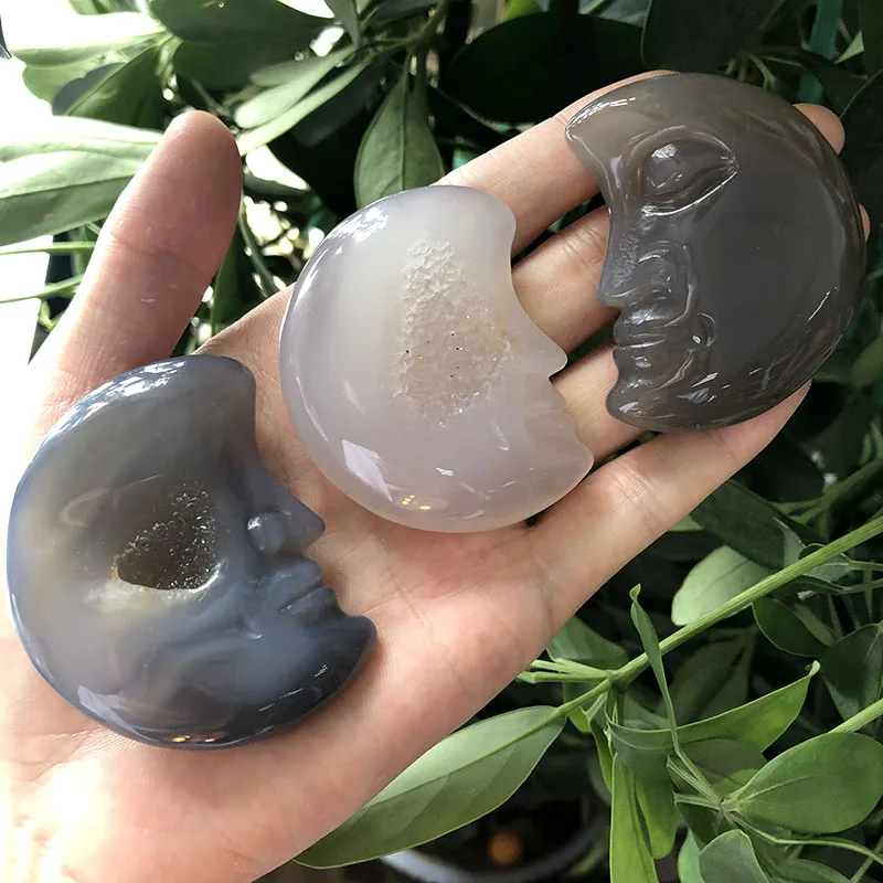 Натуральный кристаллический Агат кулон в виде черепа Geode ручной работы