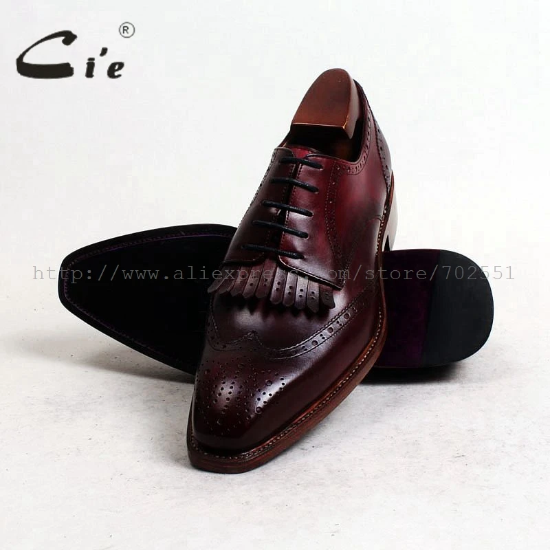 Мужские туфли на заказ из натуральной телячьей кожи с квадратным носком|wine shoes