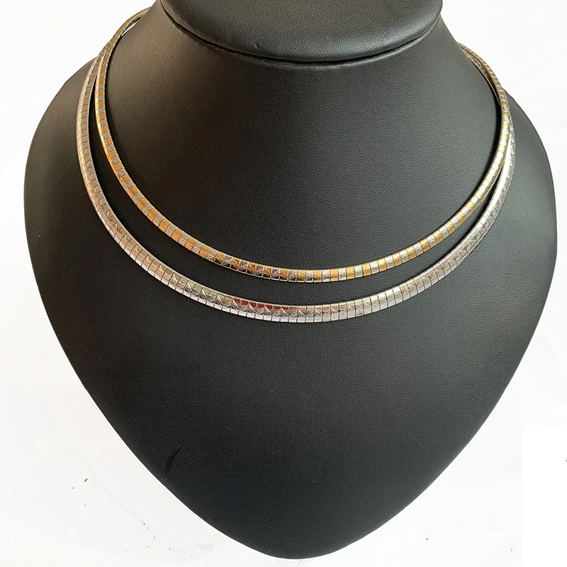 Women Choker Stainless Steel Jewelry Necklace Gold Filled Collar Chain New Style For Girl