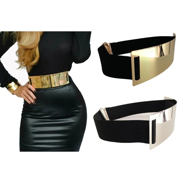 Hot Designer Belts for Woman Gold Silver Brand Belt Classy Elastic ceinture femme 5 color belt ladies Apparel Accessory bg-1368 1