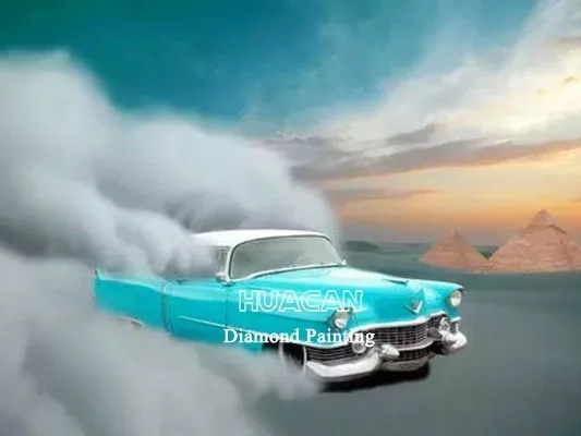 AP6813 Huacan Diamond Mosaic Car 5d Diamond Painting New Arrivals Scenic Diamond Embroidery Sale Rhinestones Pictures - Цвет: AP6813