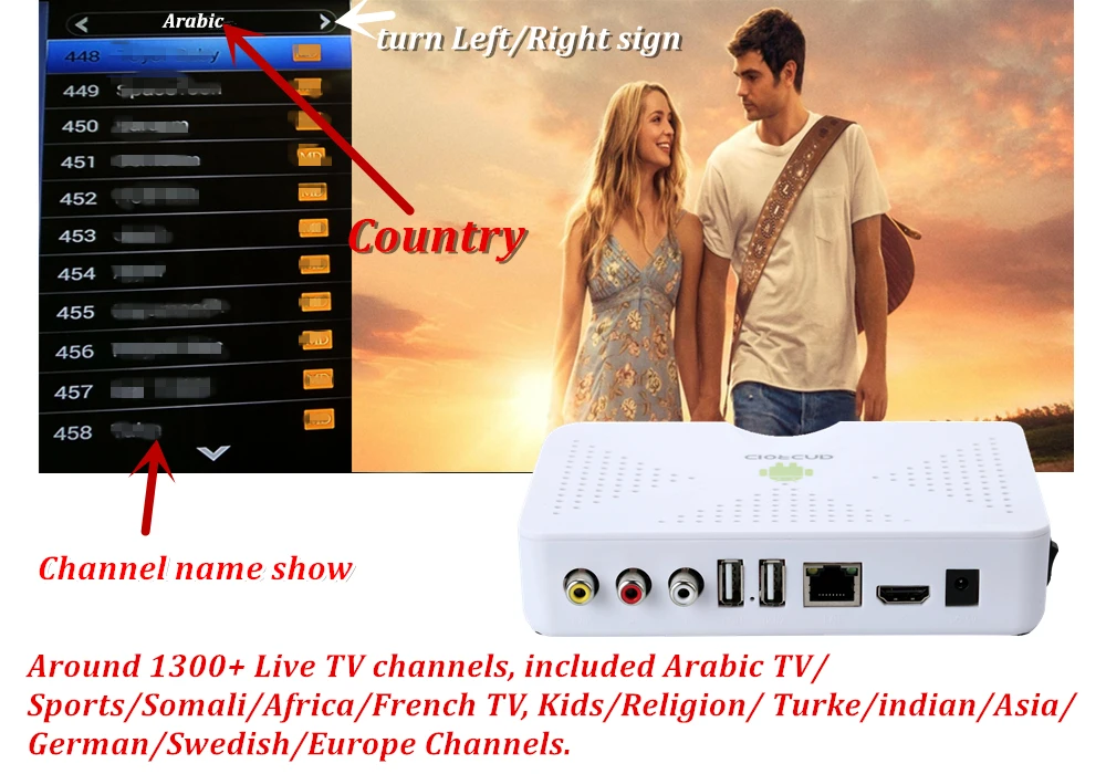 Самый дешевый Arabox Арабский IP tv box, Azamerica арабский tv Box без ежемесячной платы IP tv Европа арабский tv Box более 1300 каналов
