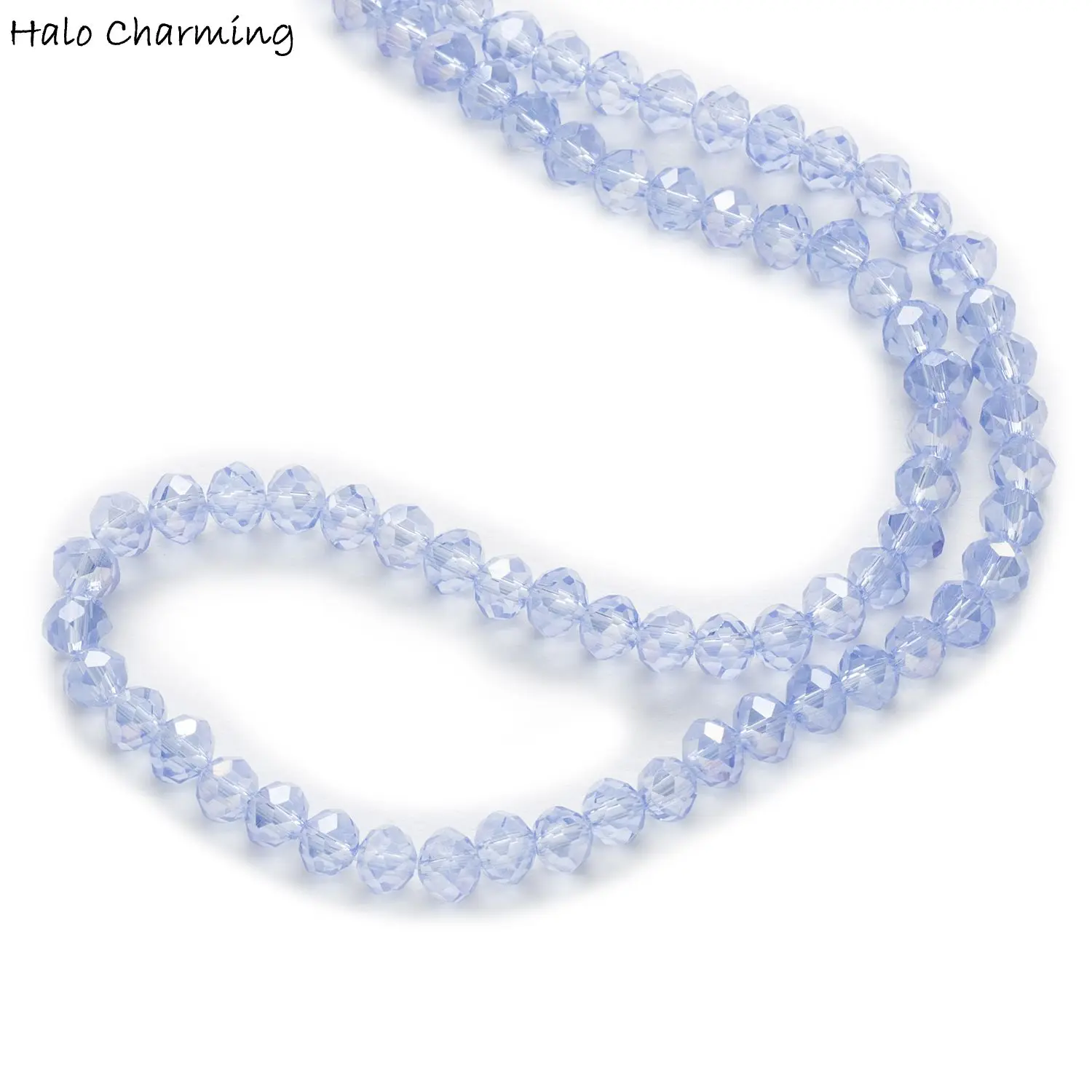 50 шт светло голубой цвет AB Цвет Кристалл стекло Rondelle кварцевые граненые бусины