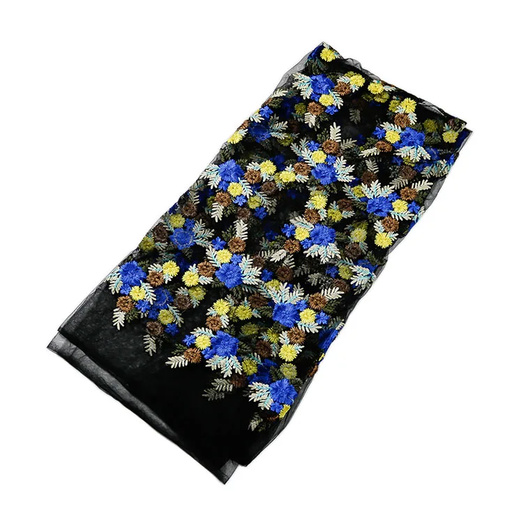 2017 новые 5 ярдов/много Швейцарский высокое качество красивый цветок тюль Кружево