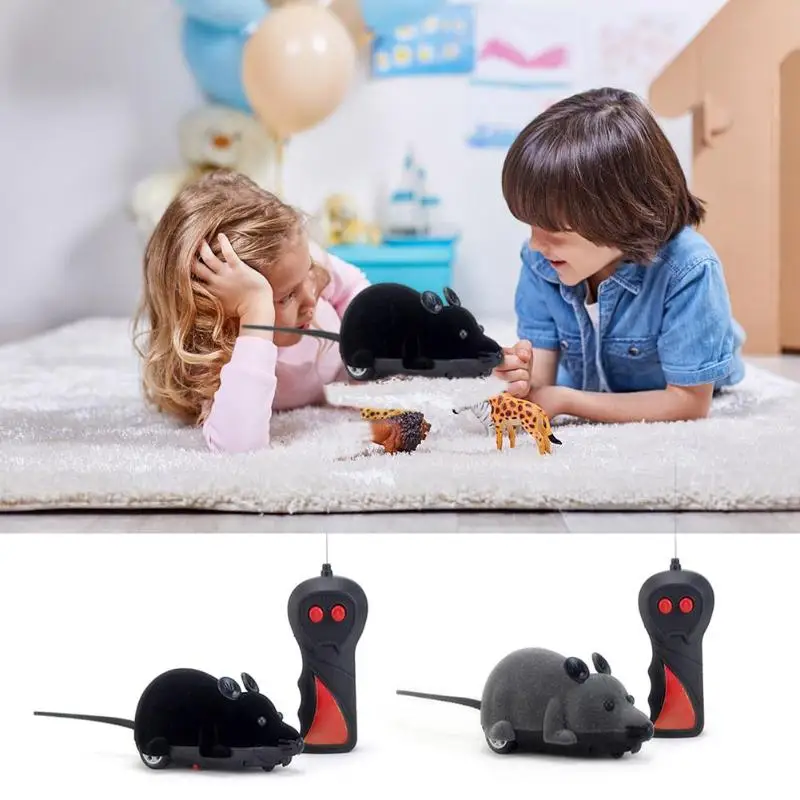 Беспроводная электрическая игрушечная мышь RC, игрушечная мышь с дистанционным управлением, игрушка, новинка, кляп, вперед, назад, поворот, моделирование, радиоуправляемые животные, модель