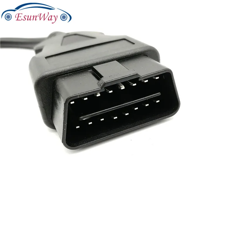 Диагностический кабель удлинитель с 16 контактным штекером OBD2 30 см|obd connector female|obd 2