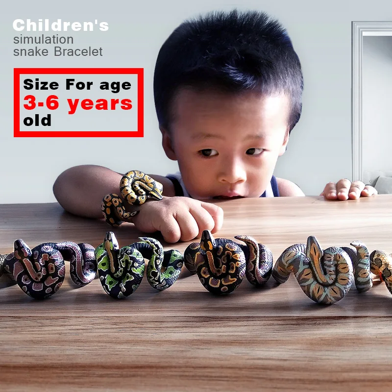 Детский браслет с имитацией змеи Модель Животного Фигурка домашний декор