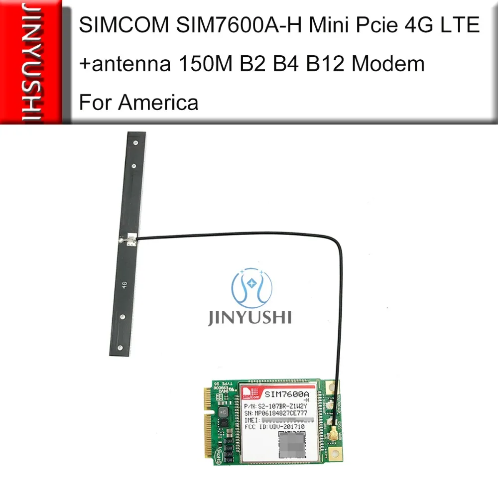 

SIMCOM SIM7600A-H + 4G Антенна Mini Pcie SIM7600A SIM7600 CAT4 B2/B4/B12 150M 4G LTE, модуль, разные диапазоны для Америки