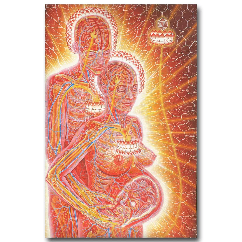 Серый трипси психоделический Шелковый постер Alex с принтом 13x20 дюймов абстрактные