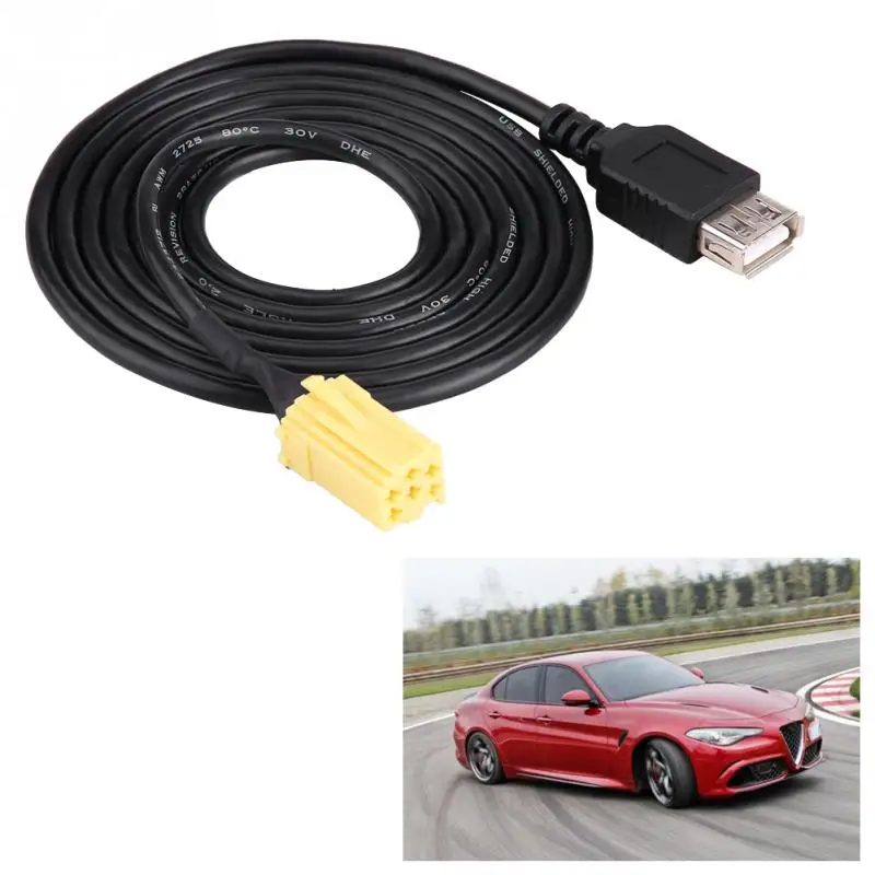 Автомобильный 6-контактный разъем для подключения usb-адаптер кабель Alfa Romeo Fiat Grand