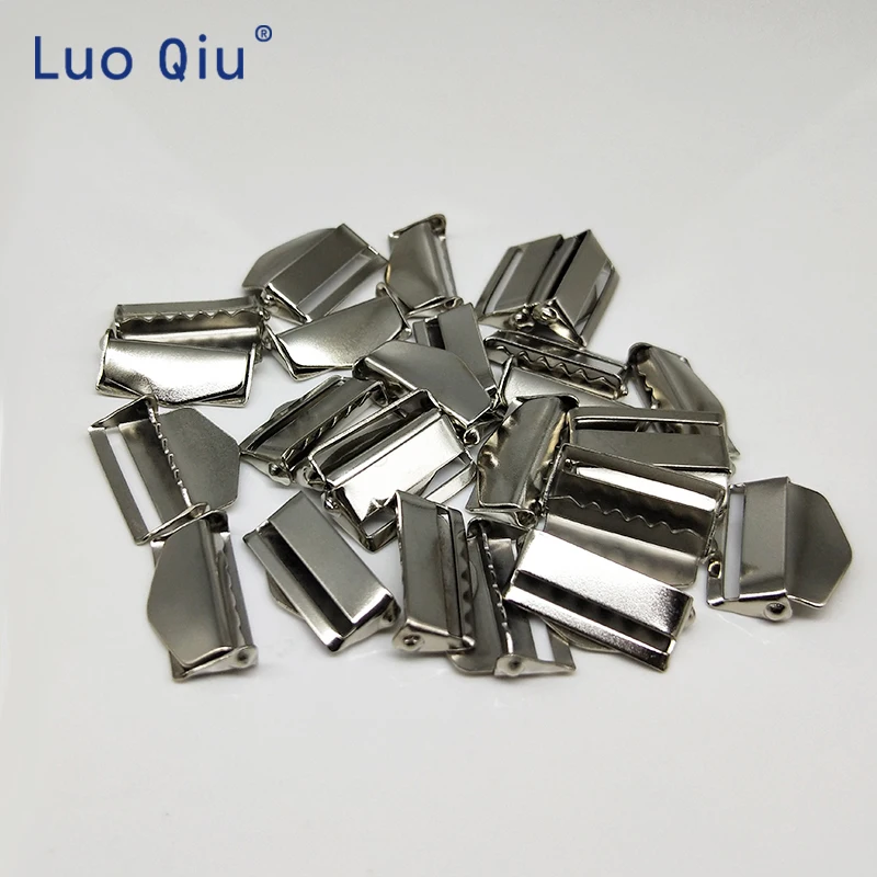 Металлическая пряжка Серебряный подтяжки регулировки пряжки Craft клипы Лента для