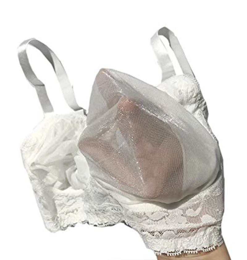 Sexy See Through mastectomy Bra Pocket for Silicone Breast forms Comfortable Ajusen Fake |