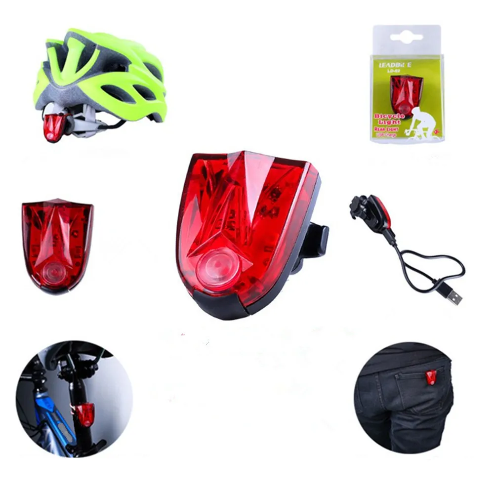 Высокое качество USB заряда светодиодный задние фонари велосипеда велосипед