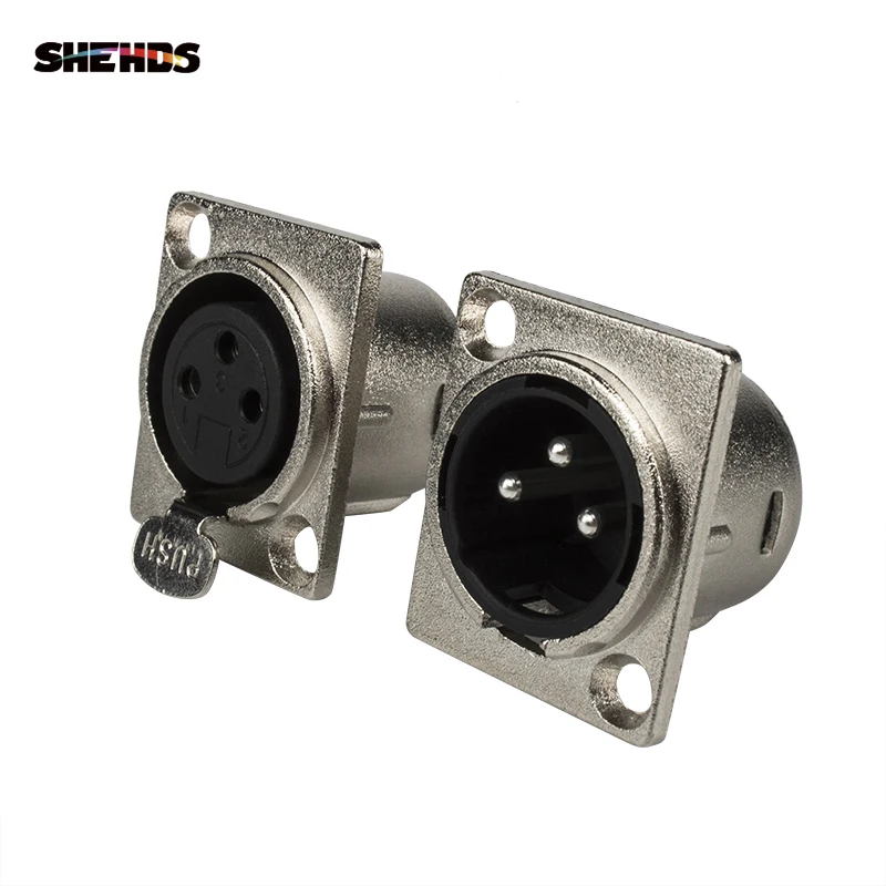 SHEHDS 2 шт./лот Железный/пластиковый разъем DMX512 3 контактный XLR для сигнальной панели