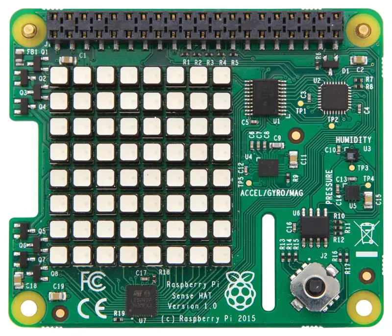 Raspberry Pi SenseHAT с датчиком направления давления влажности и температуры|hat|sensor