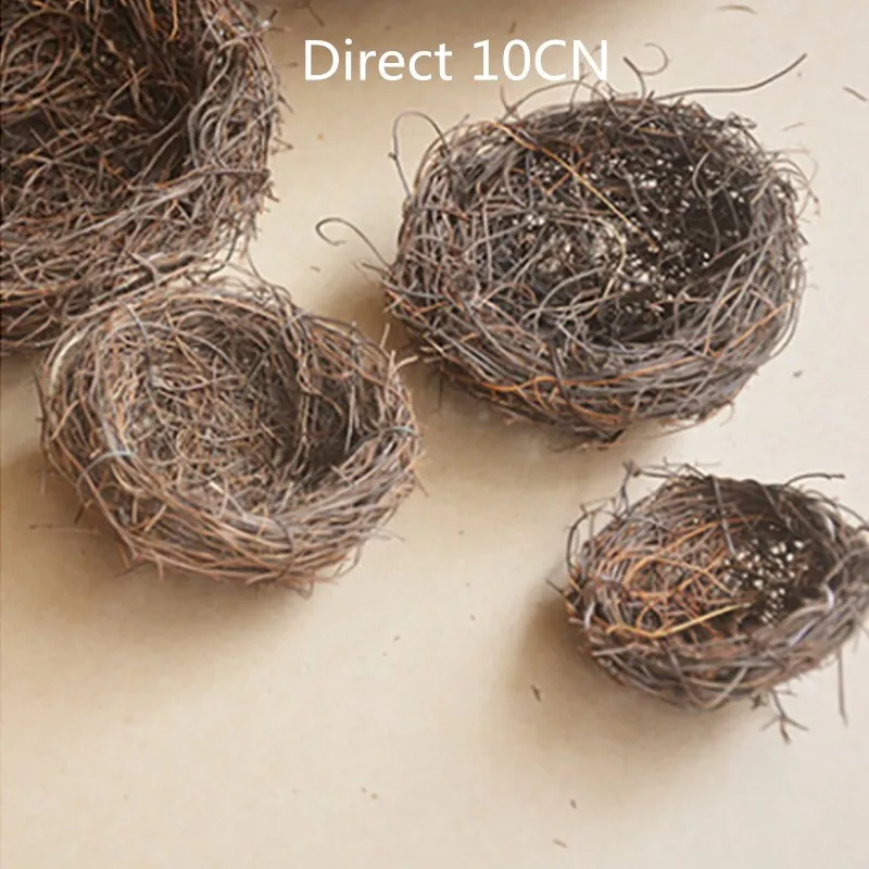 10CM 1 шт. 5-30 см Рождественская Цветочная Гирлянда ротанговое кольцо американский стиль натуральное сердце из ротанга Праздничная витрина дверь висячие венки - Цвет: 10CM