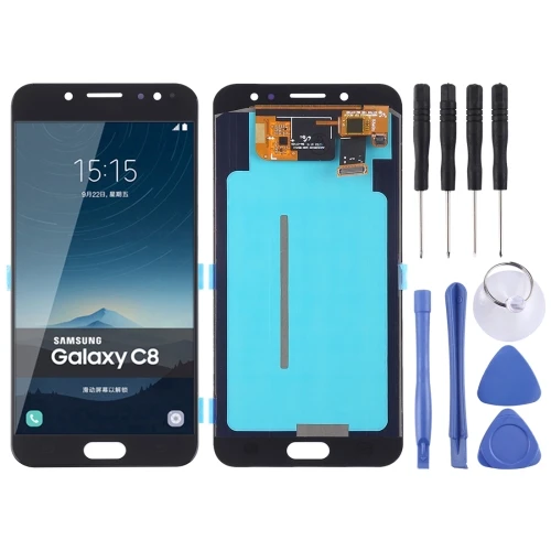 ЖК-экран и дигитайзер полная сборка (OLED материал) для Galaxy C8 C710F/DS C7100 (черный) |