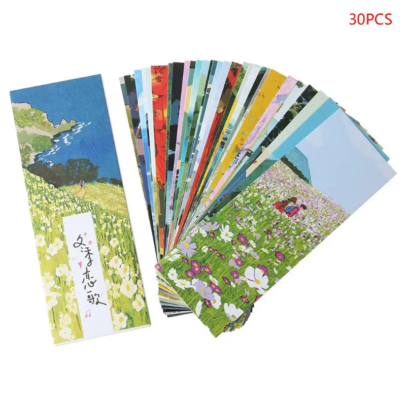 

30pcs Winter Sonata Bookmarks Paper Page Notes Label Message Card Book Marker School Supplies Stationery