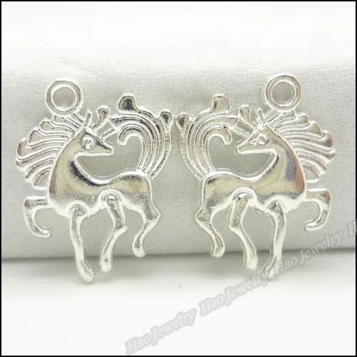 100 шт. винтажные подвески в виде лошади подвеска из яркого серебряного цинкового