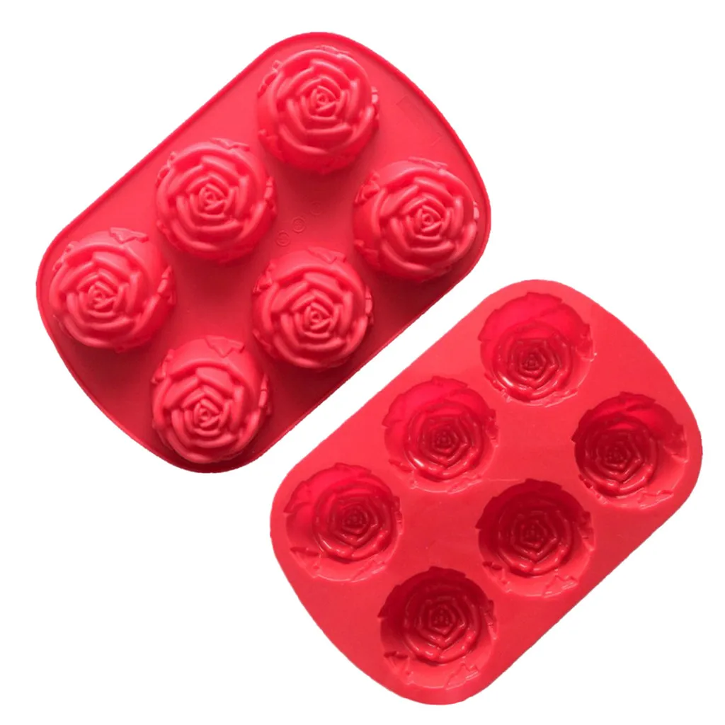 Роза цветок помадка формы силиконовые ремесло шоколадный торт делая форму