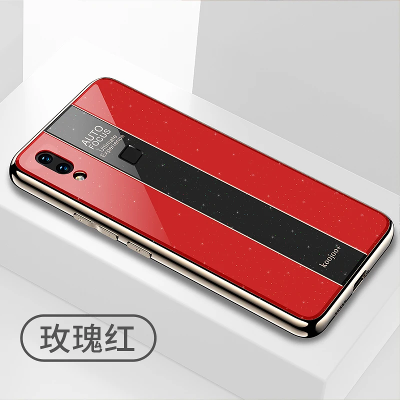 Роскошный модный чехол для автомобиля VIVO iQOO V15 Pro X27 Y95 Y93 Y91 V9 NEX A S TPU+ PC+ акриловый Блестящий противоударный чехол для телефона(XS0319 - Цвет: Красный
