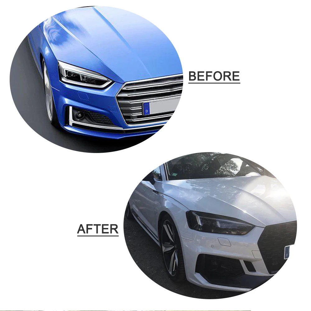 Сухое углеродное волокно сухие FRP фары брови для AUDI A5 S5 RS5 2017 2018 чистый углеродный