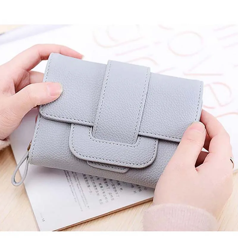 Роскошный кошелек для девочек из искусственной кожи модный на застежке Женский