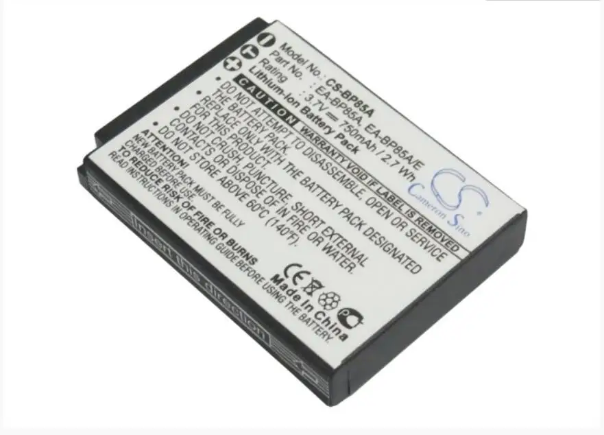 Аккумулятор Cameron Sino 750 мАч для SAMSUNG EC-SH100ZBPBUSSH100 ST200 ST200F WB210 BP85A EA-BP85A EA-BP85A/E |