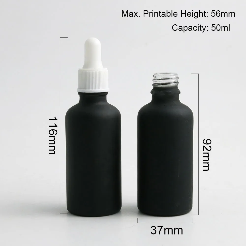10x50 мл портативные матовые/Гладкие Черные Стеклянные флаконы для духов с
