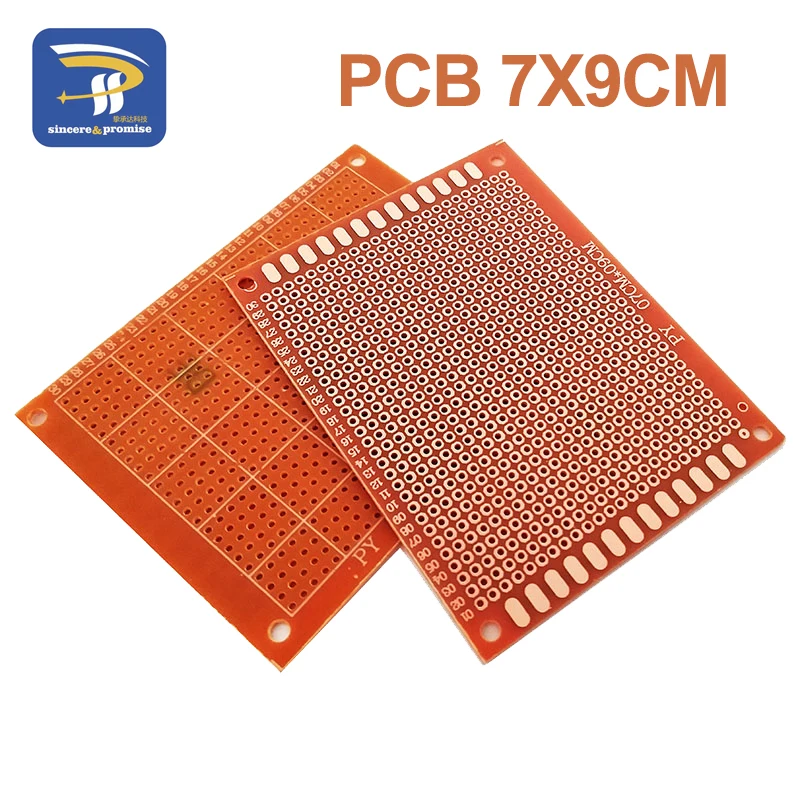 10 шт. 7x9 см 7*9 см Односторонний Прототип 2,54 мм PCB Универсальный макет доска экспериментальная бакелитовая медная пластина схема плата