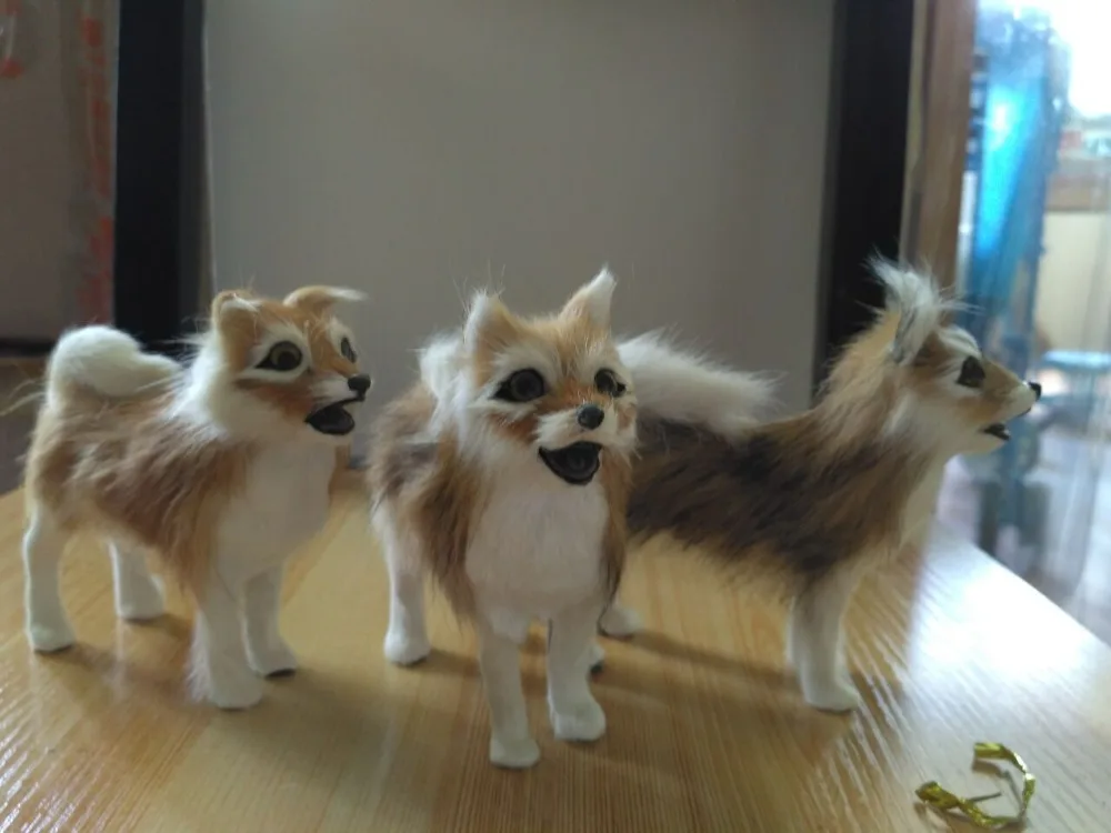 Цельная маленькая игрушка для собак из полиэтилена и меха стоящая мини-игрушка