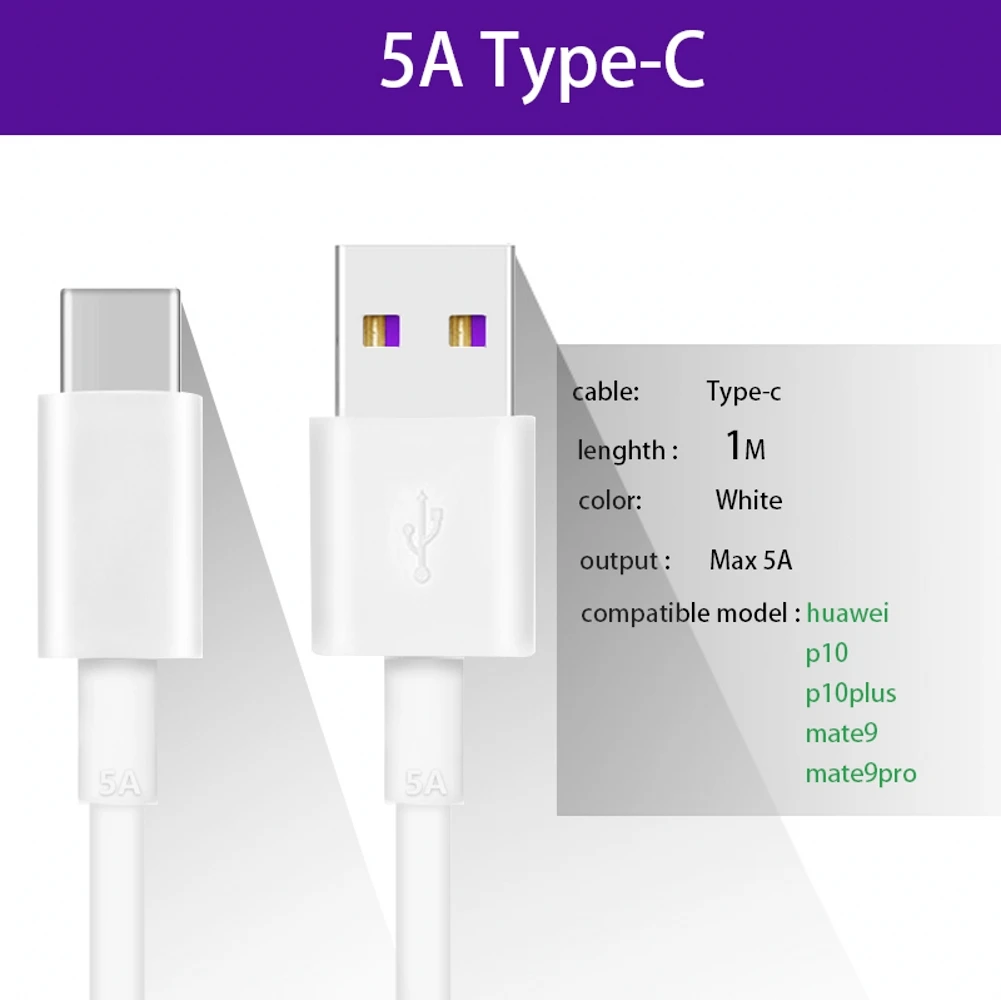 Кабель USB Type C 2128AWG 5A для быстрой зарядки и передачи данных|Компьютерные кабели