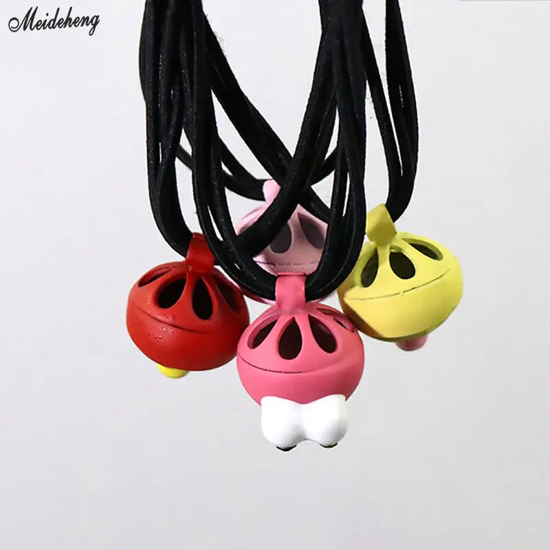 

Acrylic Fashion Jewelry Making Kids DIY Hair Beads Alloy Through Hole Sesame Street Small Bell Ring Hair Rope Accessory Beads