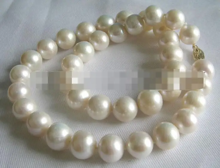 P1057-AAAA 17.5 &quot11-12 мм круглой белый пресноводный жемчуг necklace-14k золото | Украшения и