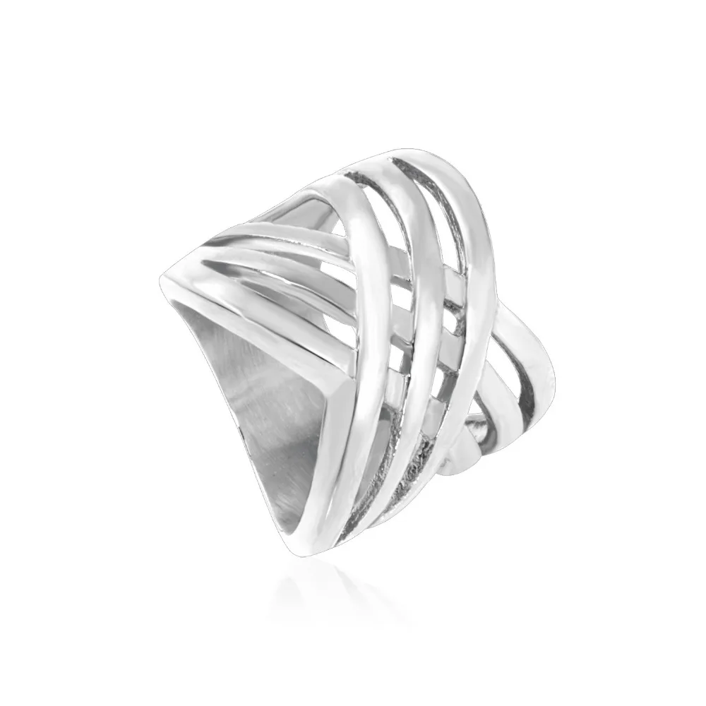 LUXUSTEEL Stainless Steel Rings Gold/Silver Color Size 8-10 Geometry Wedding Fashion Accessories Gift | Украшения и аксессуары