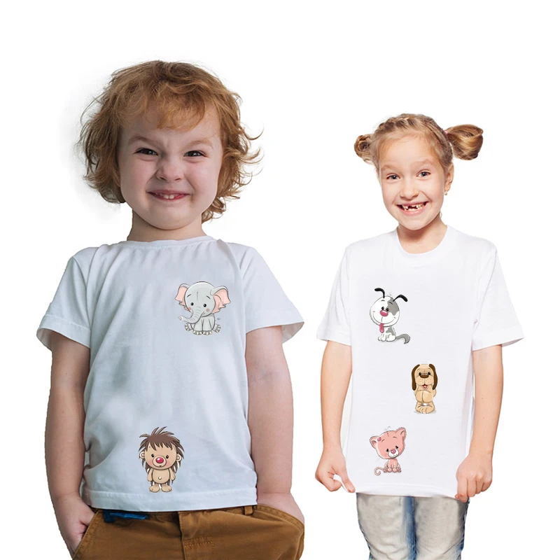 Set of Cute Animas Iron On Transfers For Kids Clothes Thermal Heat Transfer Vinyl Sticker Cartoon PVC Patch Applique|Заплатки| |